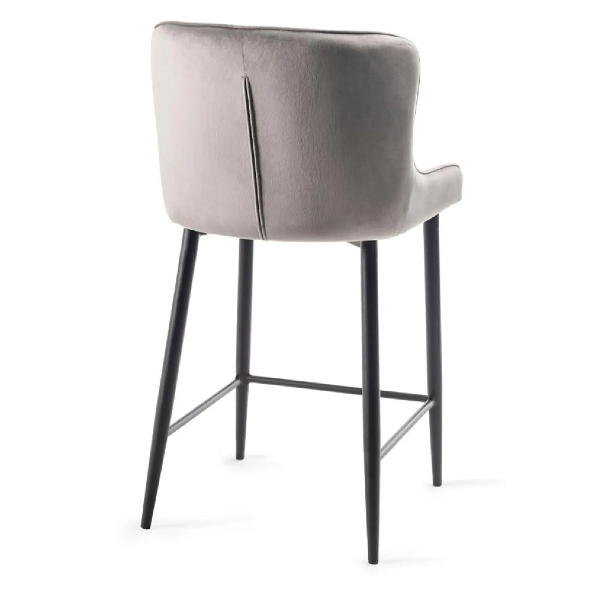 Cezanne Barstool - Grey, Velvet