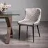 Cezanne Dining Chair - Grey, Velvet