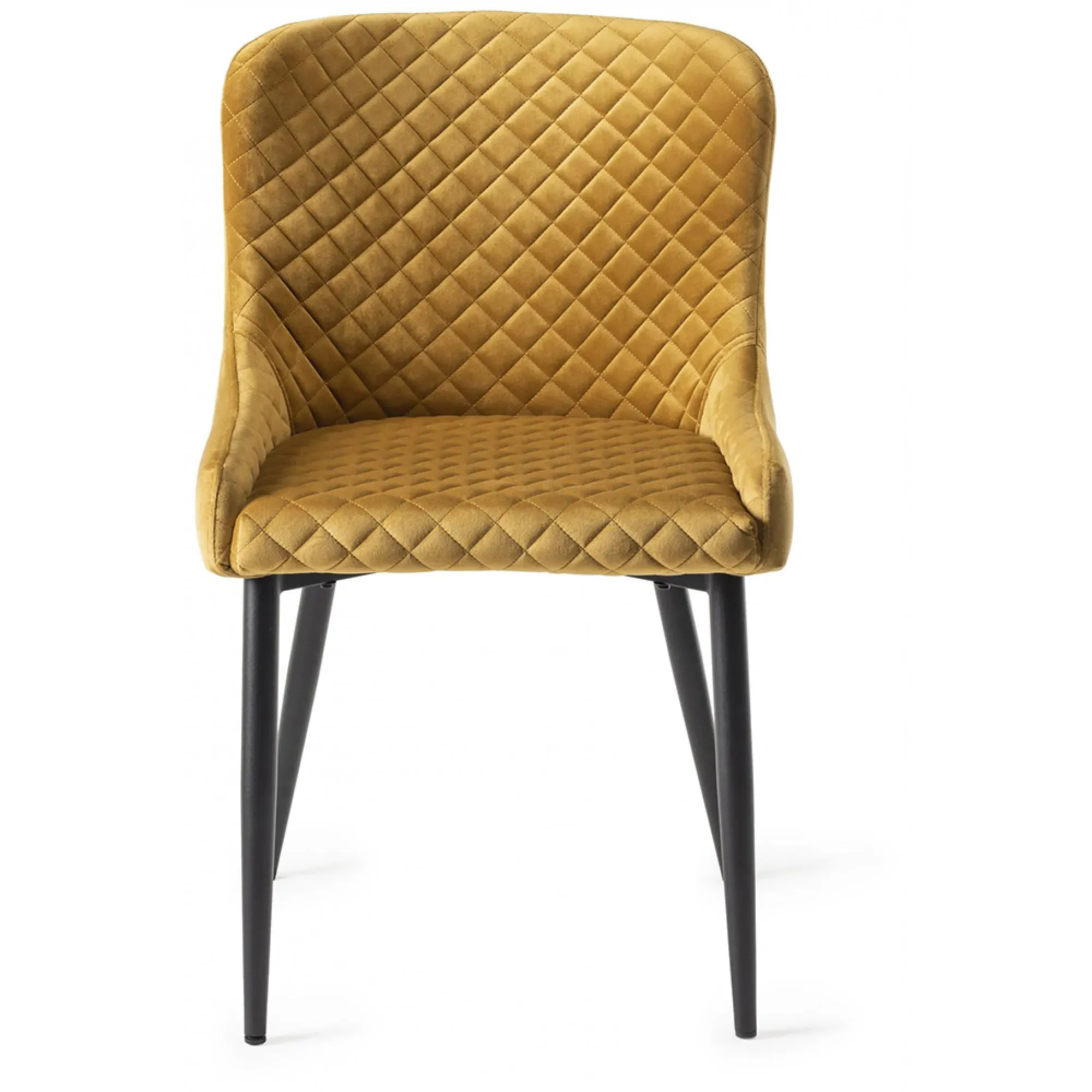 Cezanne Dining Chair - Mustard, Velvet