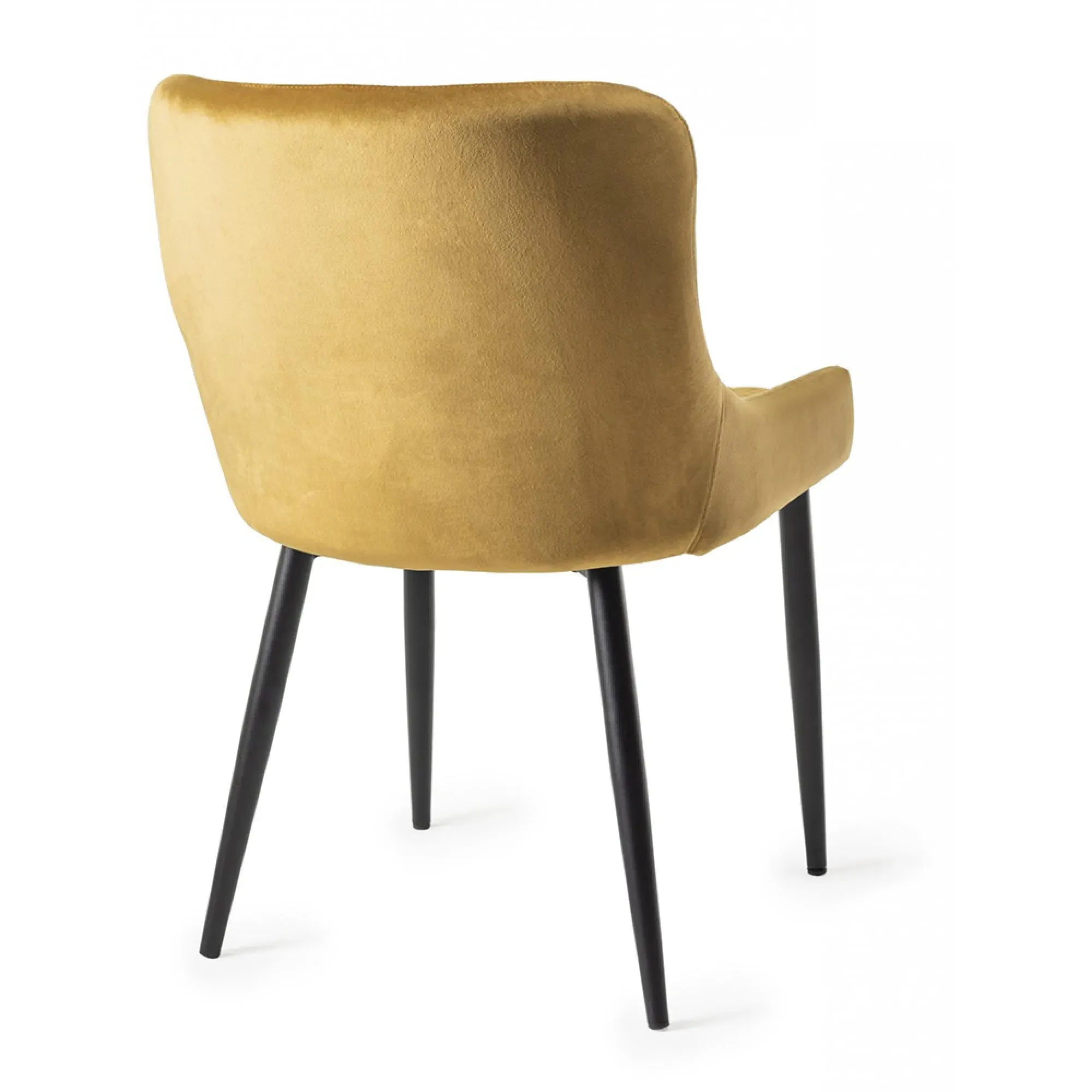 Cezanne Dining Chair - Mustard, Velvet