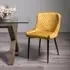 Cezanne Dining Chair - Mustard, Velvet