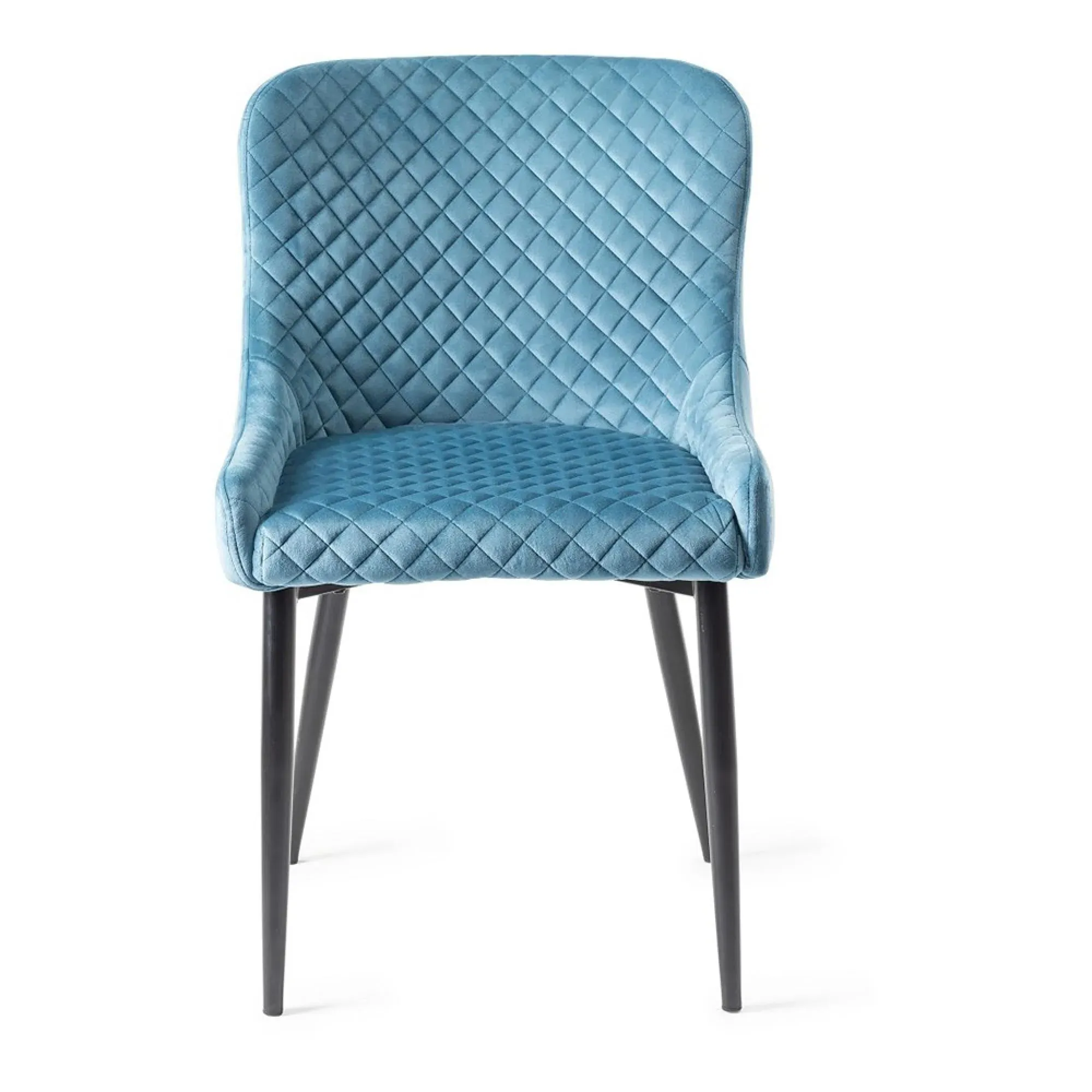 Cezanne Dining Chair - Petrol Blue, Velvet