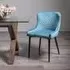 Cezanne Dining Chair - Petrol Blue, Velvet