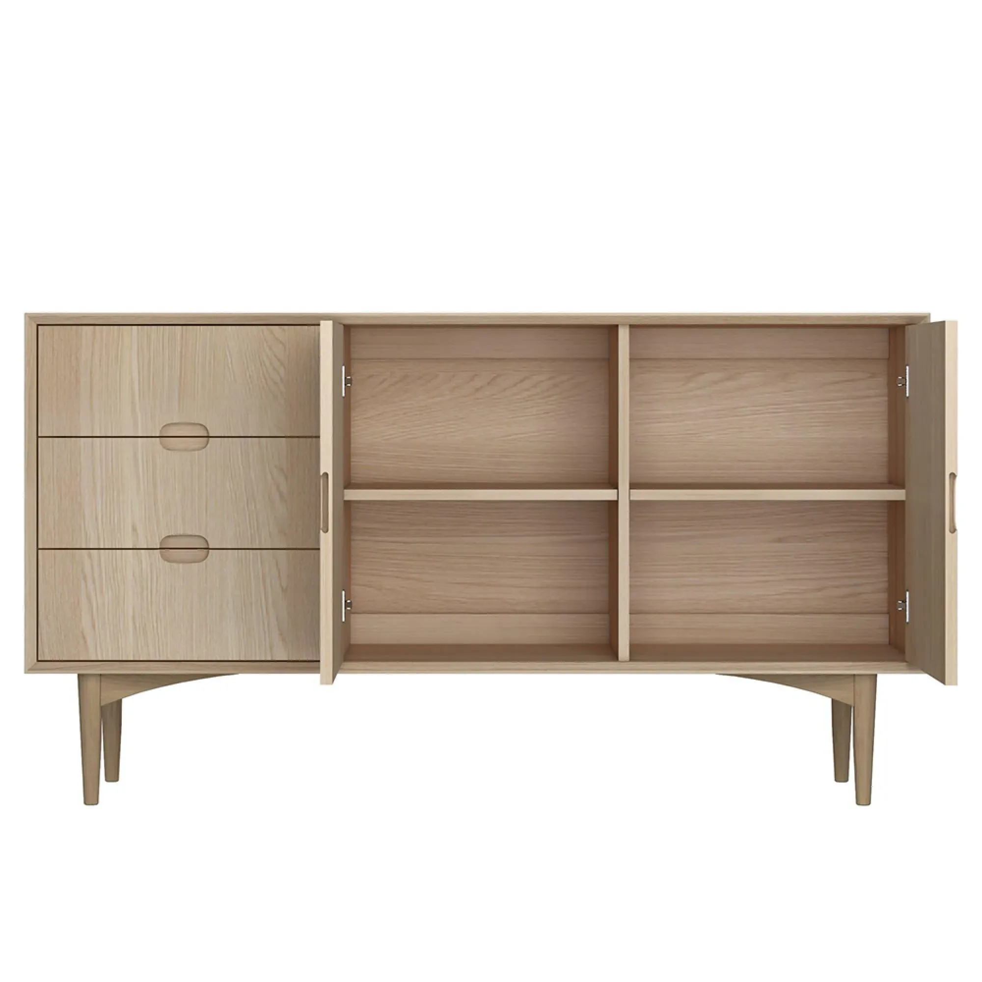 Dansk 2 Door 3 Drawer Large Sideboard - Scandi Oak