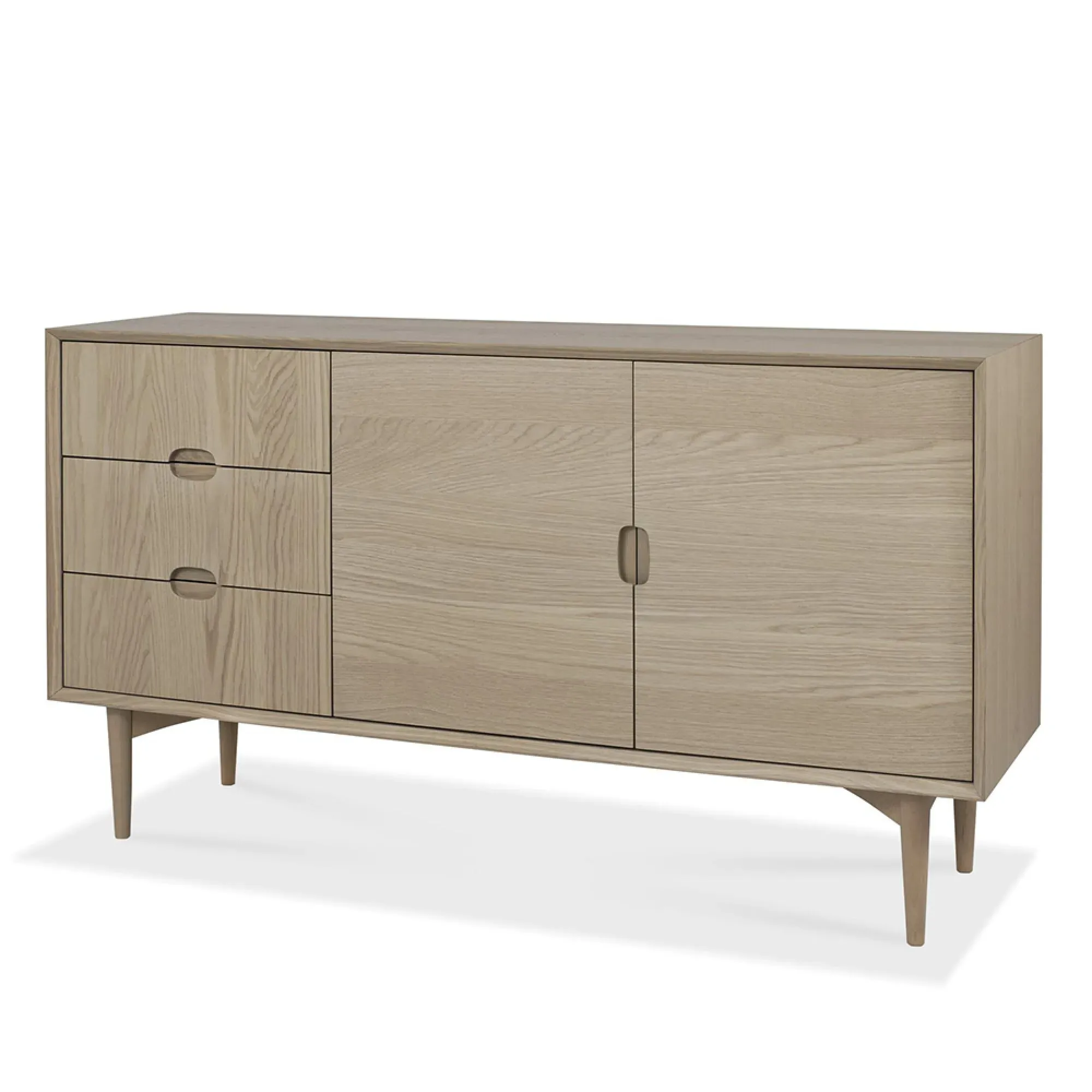 Dansk 2 Door 3 Drawer Large Sideboard - Scandi Oak