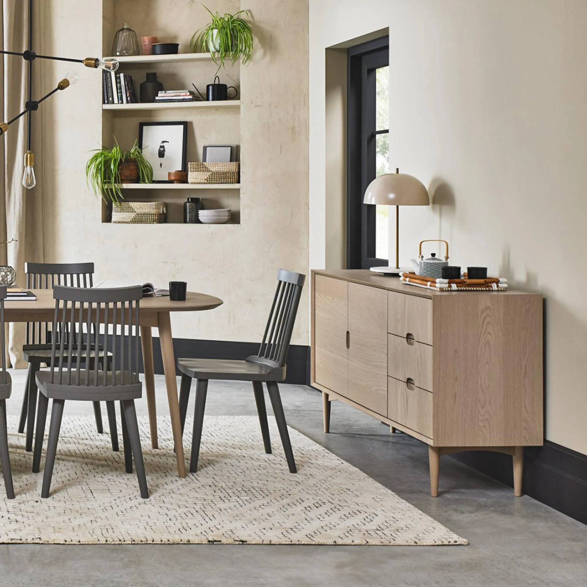 Dansk 2 Door 3 Drawer Large Sideboard - Scandi Oak