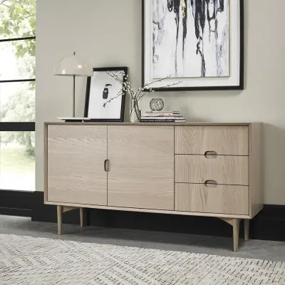 Dansk 2 Door 3 Drawer Large Sideboard - Scandi Oak image