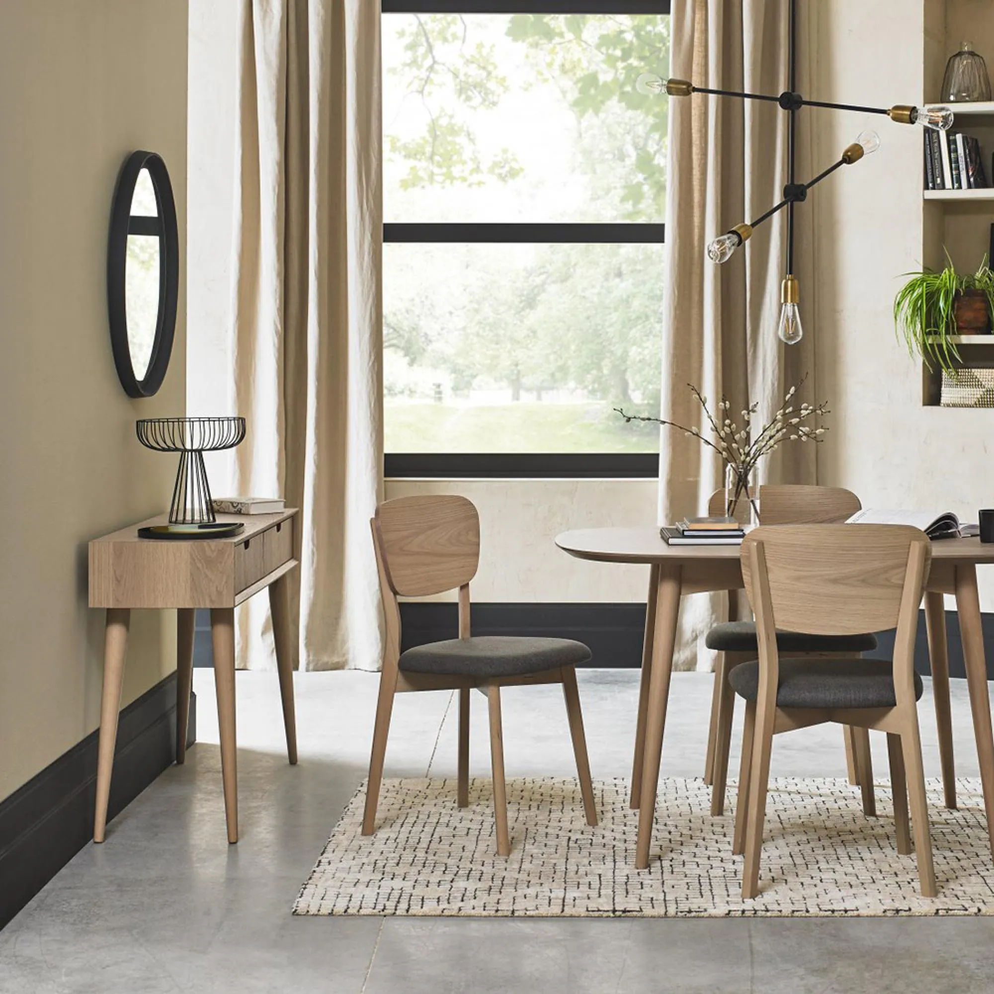 Dansk 2 Drawer Console Table - Scandi Oak