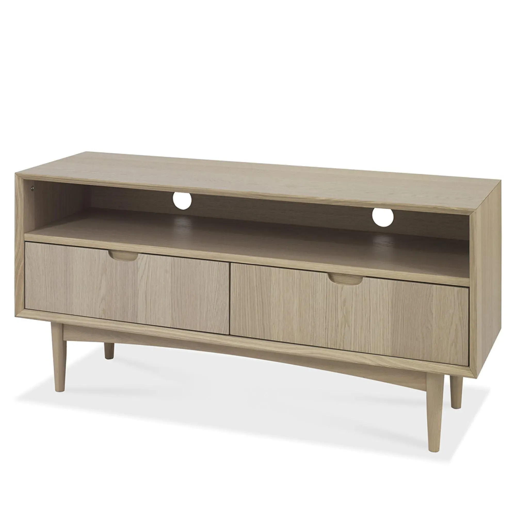 Dansk 2 Drawer TV Unit - Scandi Oak
