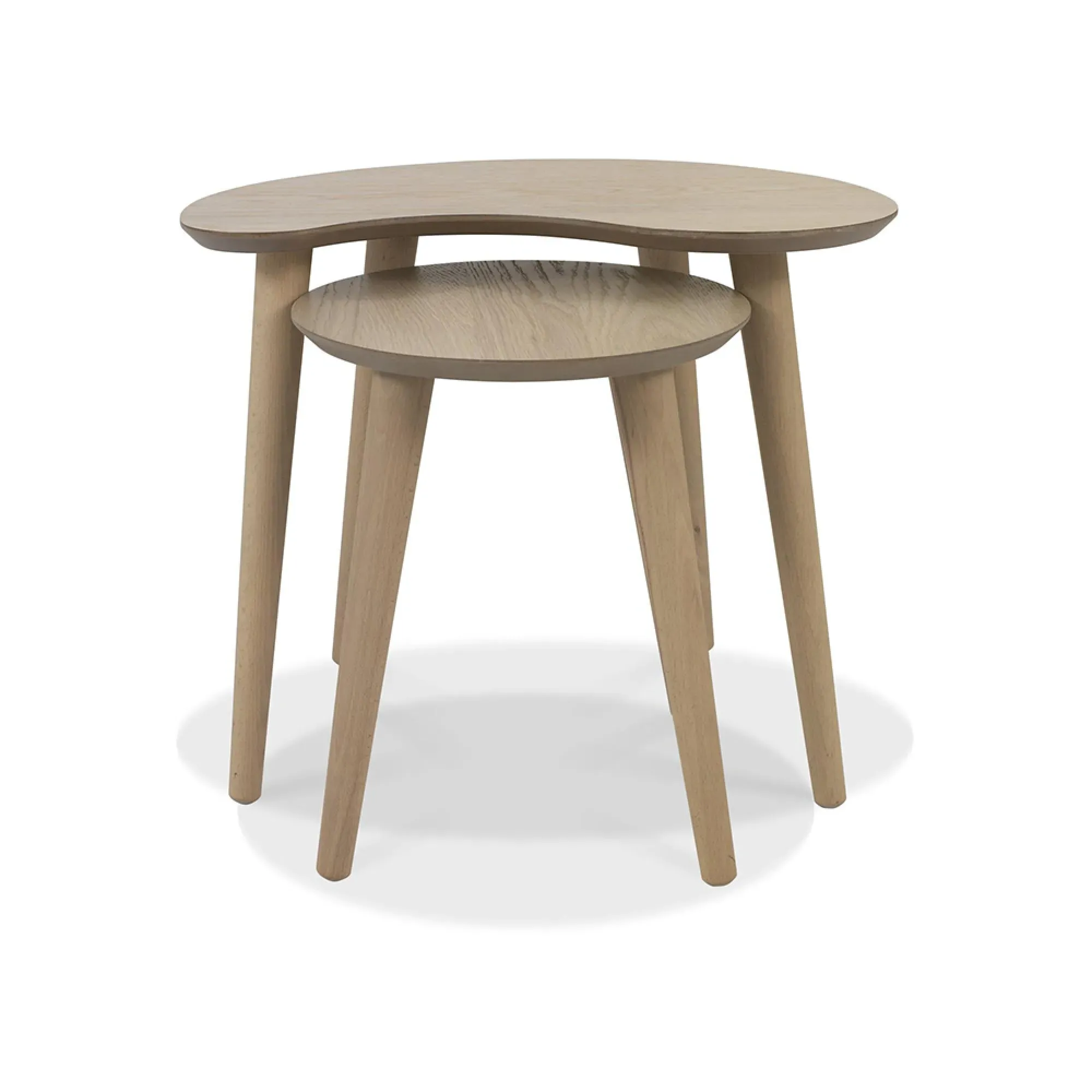 Dansk 2 Nest of Lamp Tables - Scandi Oak