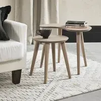 Dansk 2 Nest of Lamp Tables - Scandi Oak