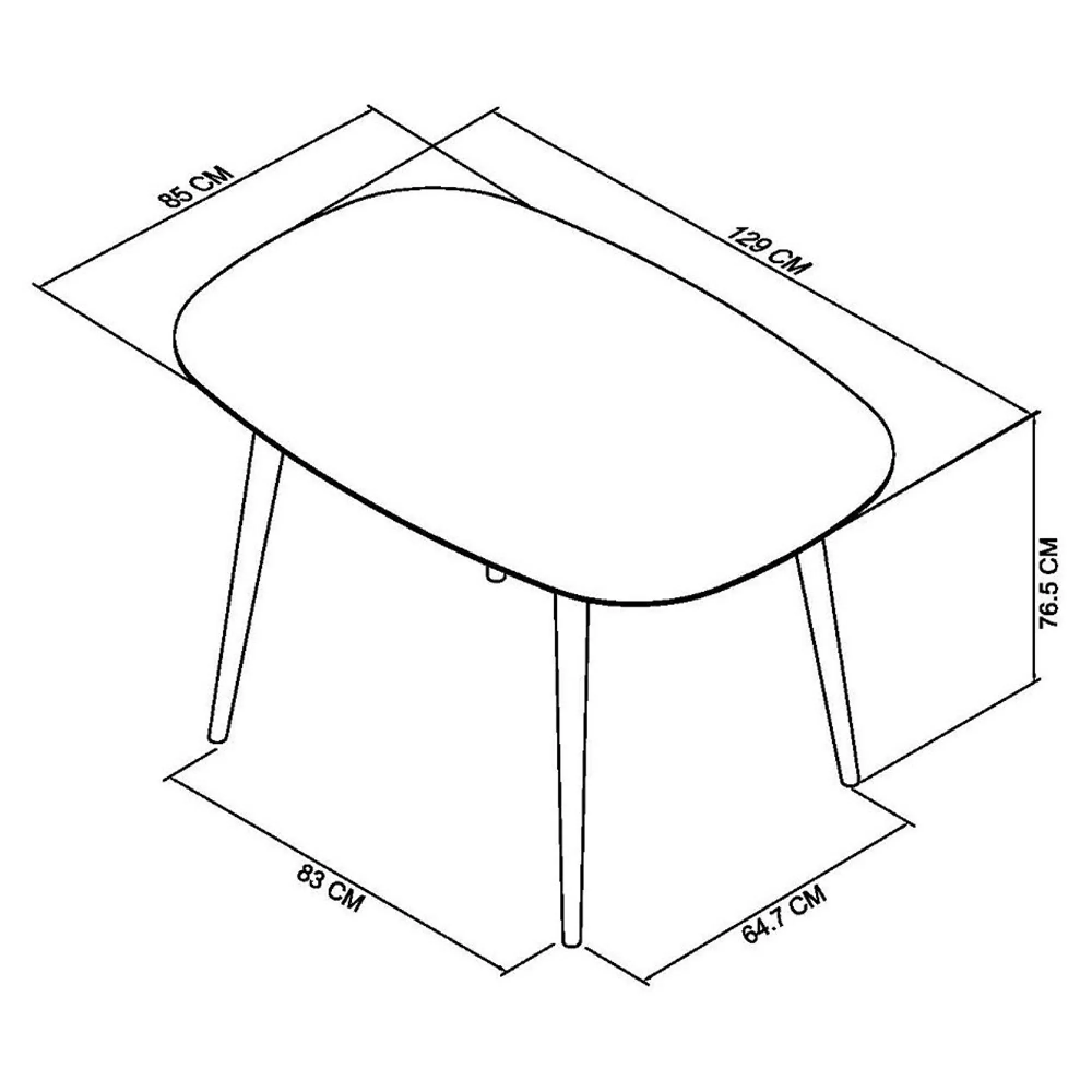 Dansk 4-6 Seater Dining Table - Scandi Oak