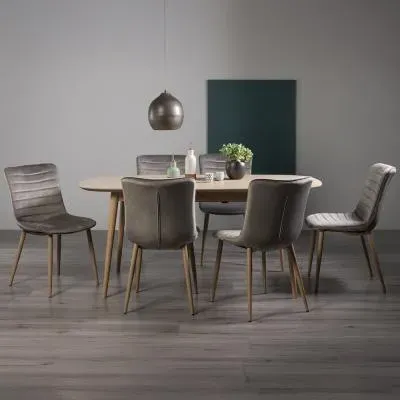 Dansk 6-8 Seater Extending Dining Set with Eriksen Chairs - Oak product