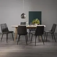 Dansk 6-8 Seater Extending Dining Set with Mondrian Chairs - Oak