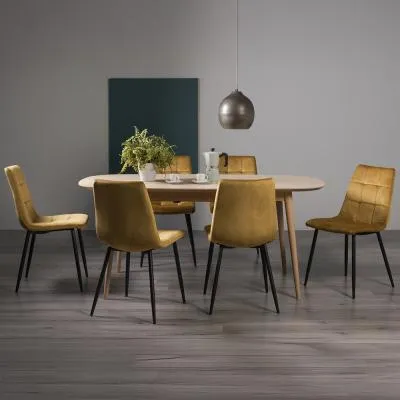 Dansk 6-8 Seater Extending Dining Set with Mondrian Chairs - Oak