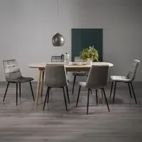 Dansk 6-8 Seater Extending Dining Set with Mondrian Chairs - Oak