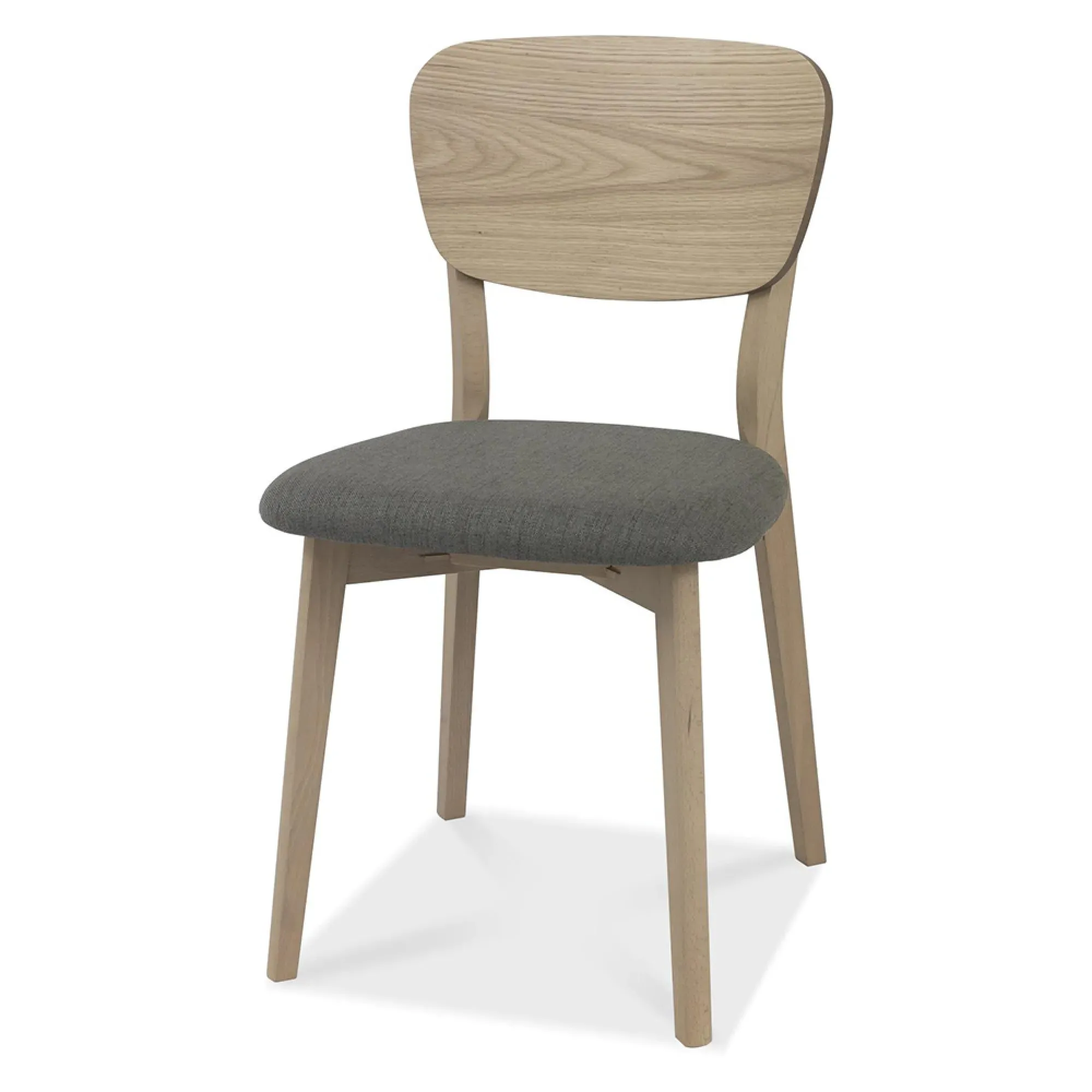 Dansk Dining Table Set with Cold Steel Veneer Back Chairs - Oak