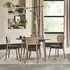 Dansk Dining Table Set with Cold Steel Veneer Back Chairs - Oak