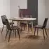 Dansk Dining Table Set with Mondrian Dark Grey Chairs - Scandi Oak