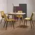 Dansk Dining Table Set with Mondrian Velvet Chairs - Scandi Oak