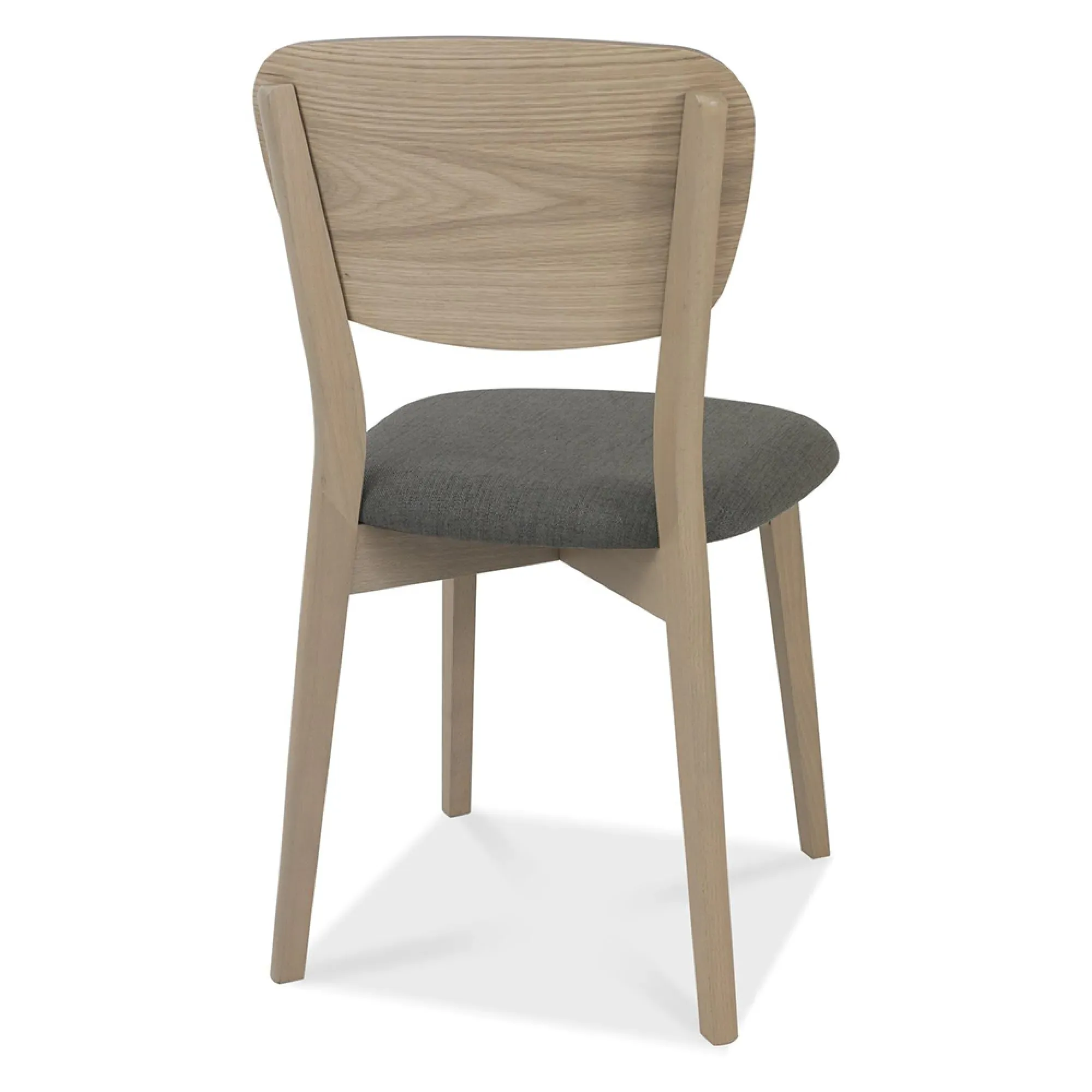 Dansk Scandi Dining Chair - Dark Grey, Oak Veneer