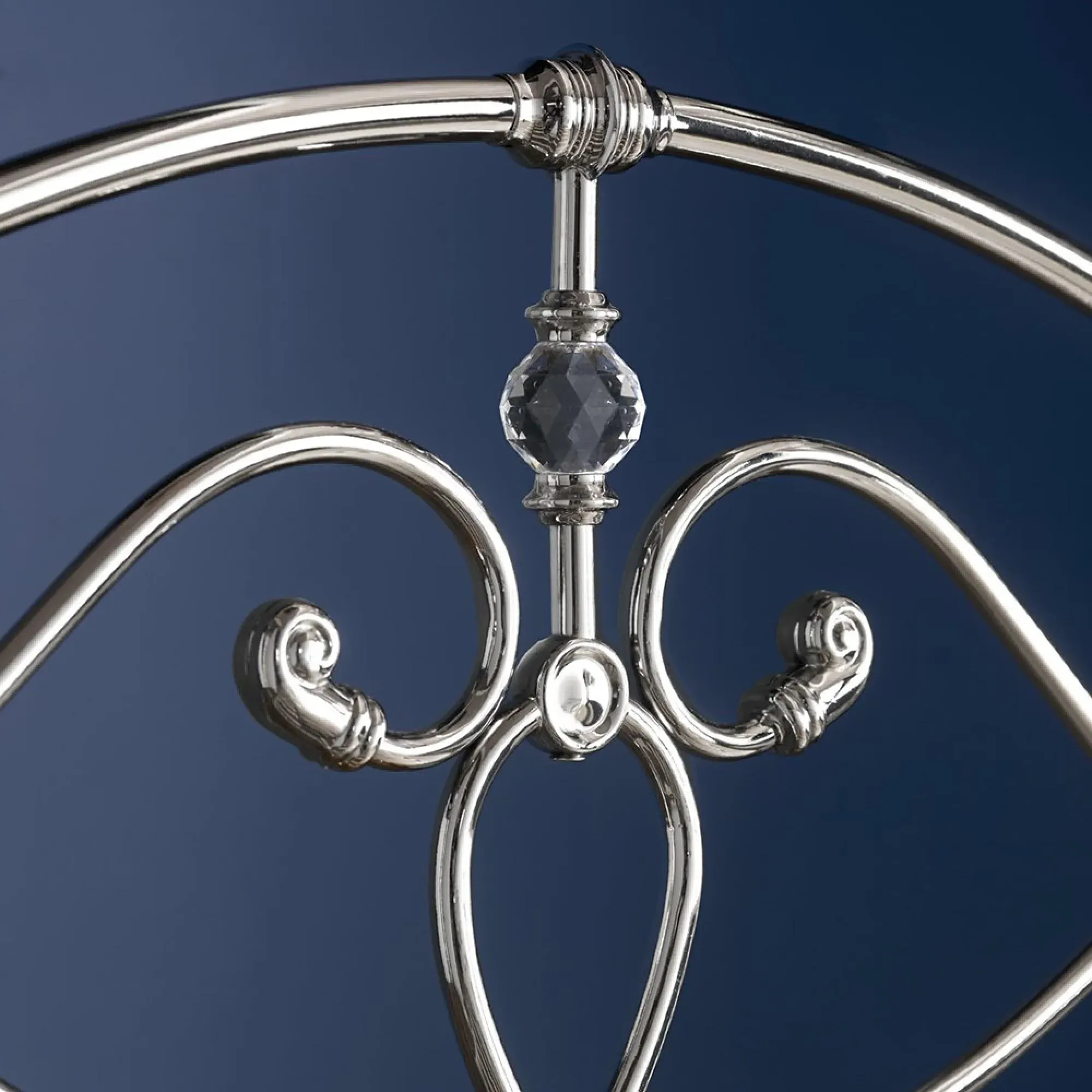 Elena Double Bedstead - Shiny Nickel