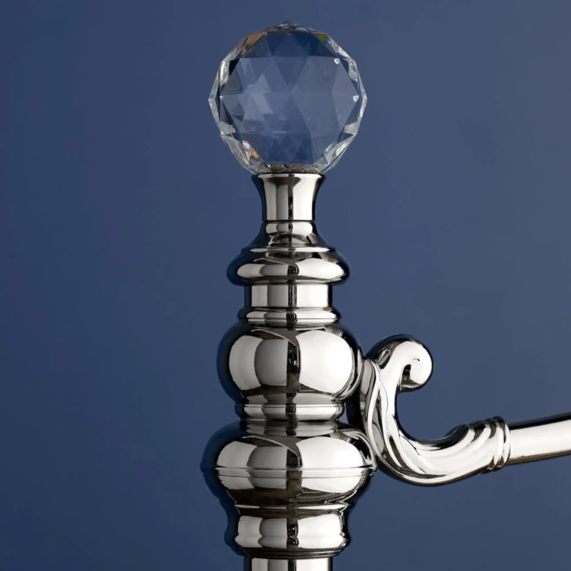 Elena Small Double Bed Frame - Shiny Nickel