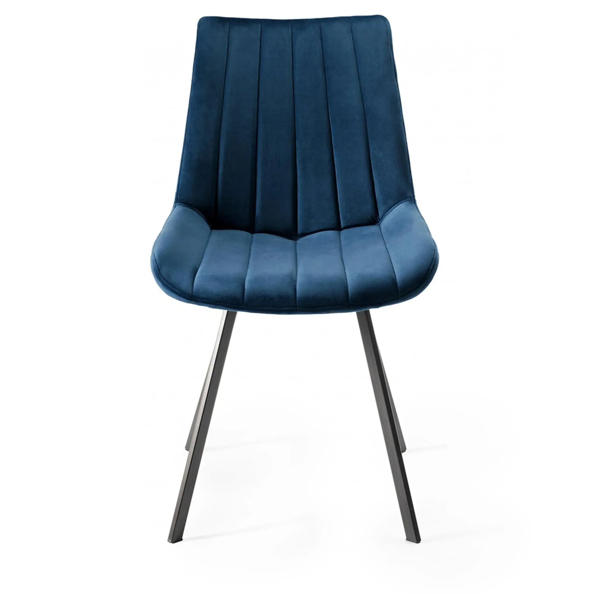 Fontana Dining Chair - Blue, Velvet
