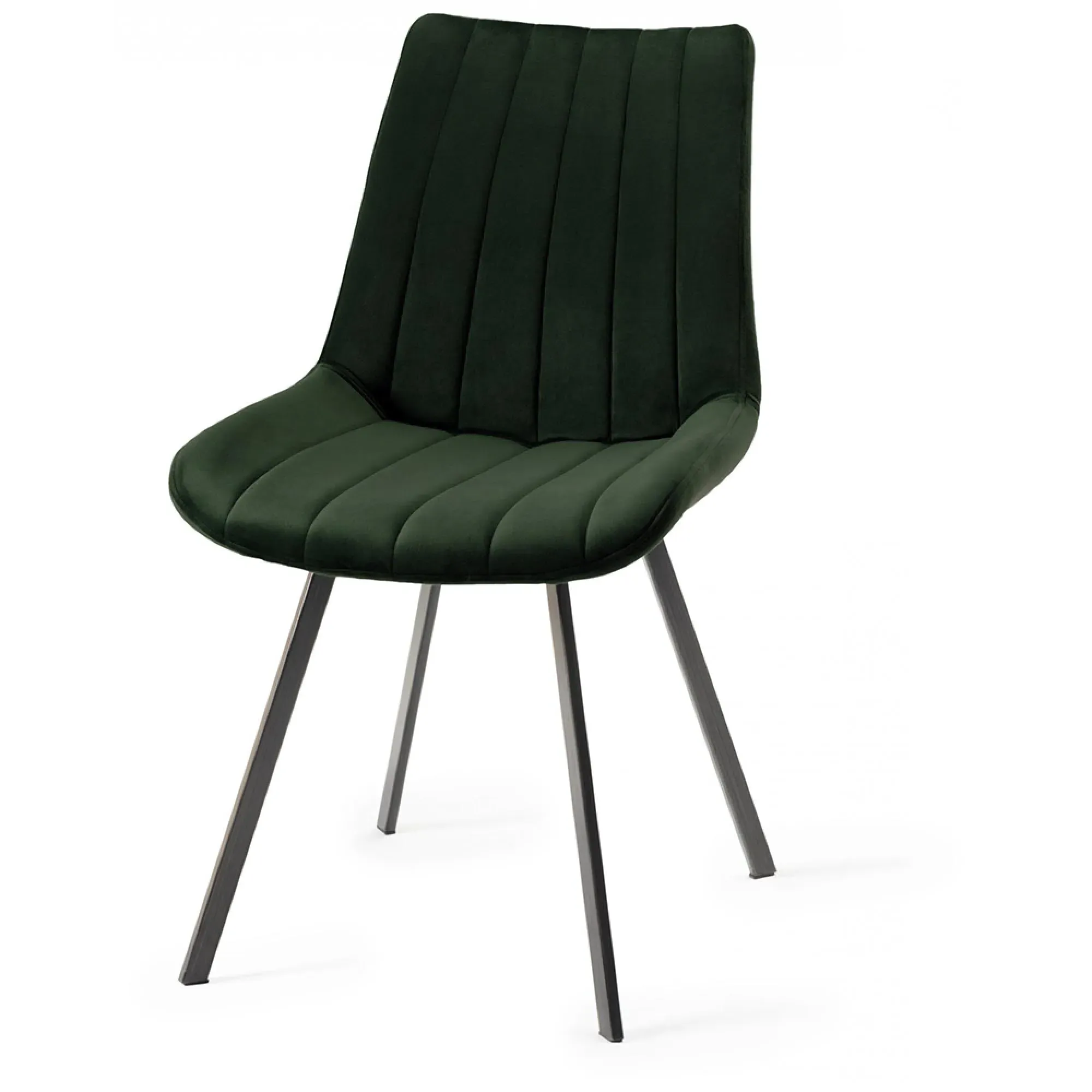 Fontana Dining Chair - Green, Velvet