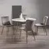 Francesca 4-Seater Dining Set with Rothko Chairs - White, Velvet