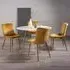 Francesca 4-Seater Dining Set with Rothko Chairs - White, Velvet