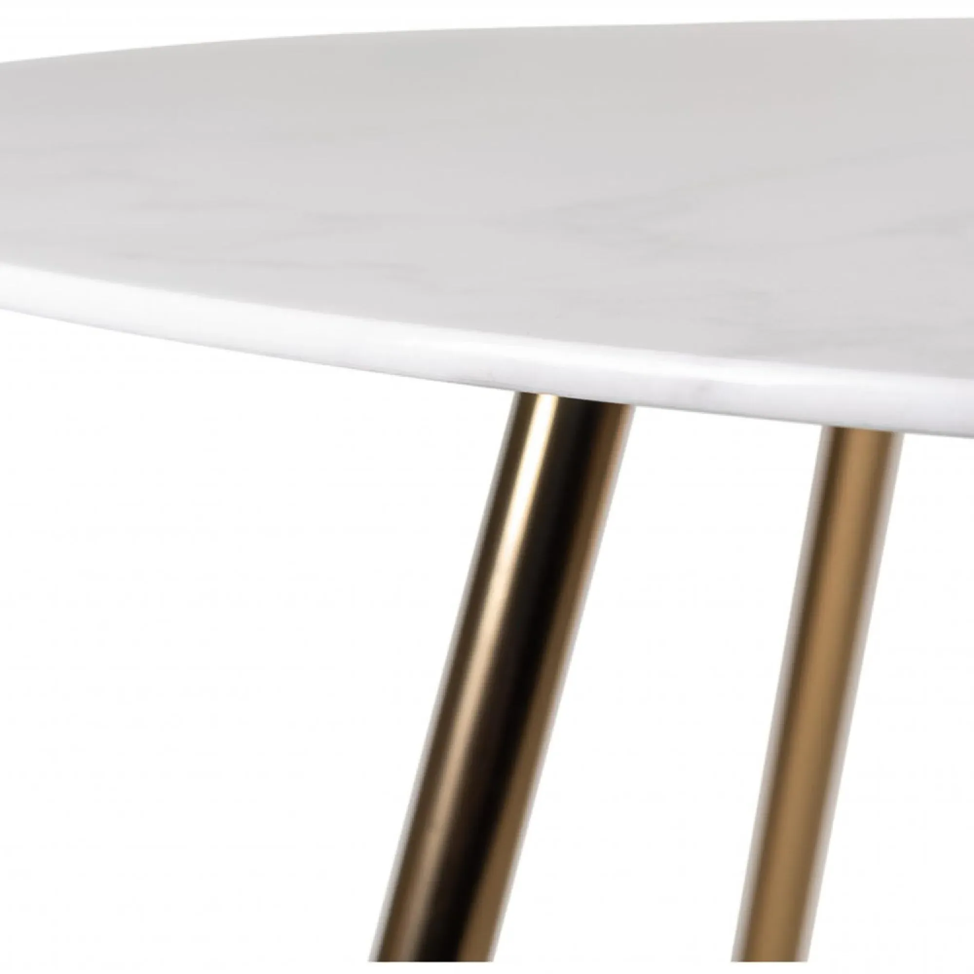 Francesca Round Dining Table - White Marble Effect, Glass