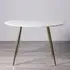 Francesca Round Dining Table - White Marble Effect, Glass