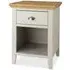 Hampstead 1 Drawer Bedside Cabinet - Soft Grey, Oak