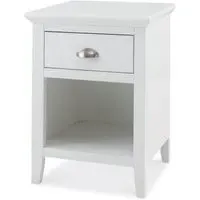 Hampstead 1 Drawer Bedside Cabinet - White
