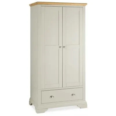 Hampstead 2 Door Combi Wardrobe - Grey, Oak image