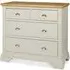Hampstead 2+2 Drawer Chest - Soft Grey, Oak