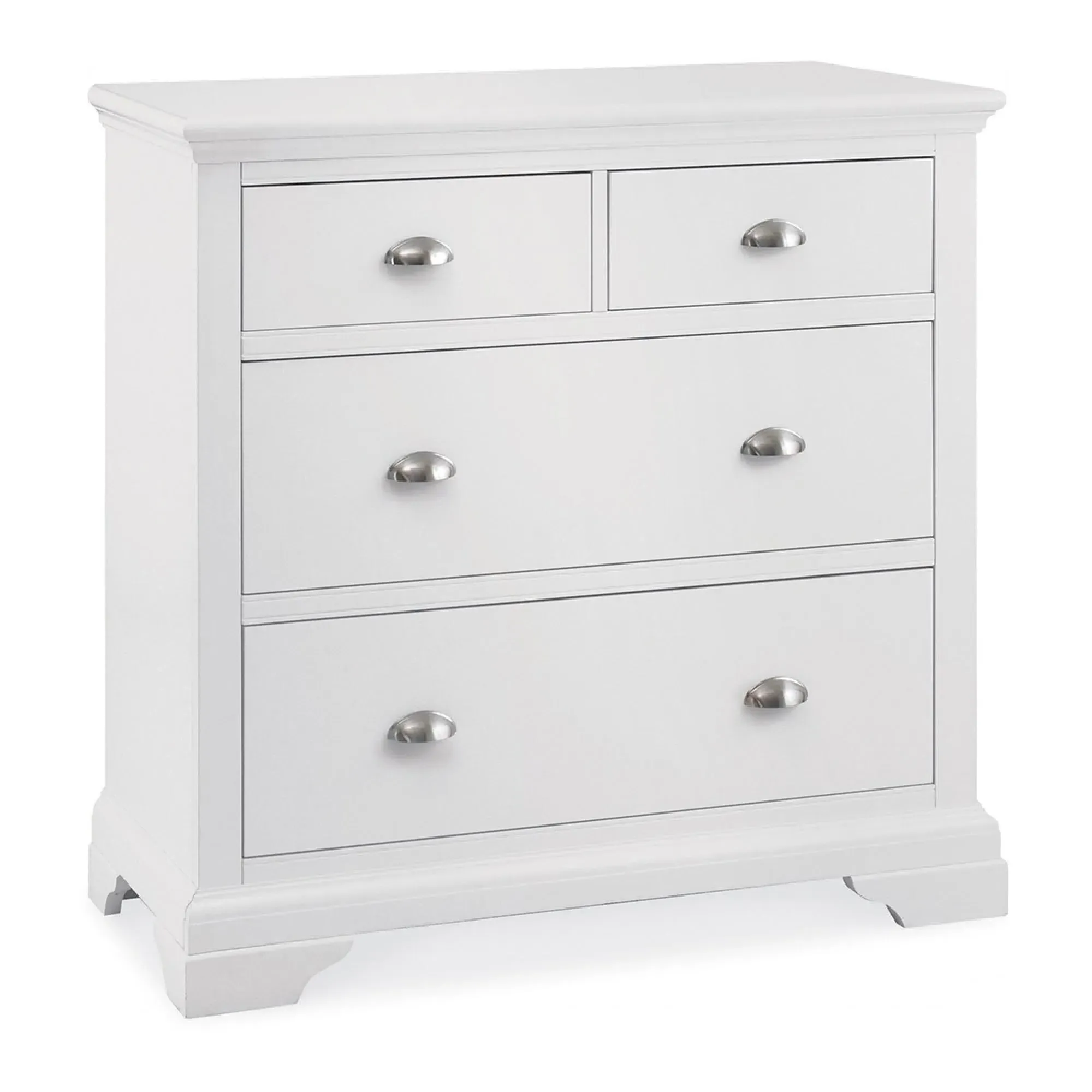 Hampstead 2+2 Drawer Chest - White