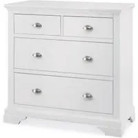 Hampstead 2+2 Drawer Chest - White