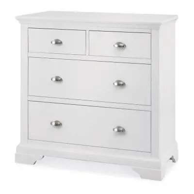 Hampstead 2+2 Drawer Chest - White