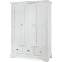 Hampstead 3 Door Combi Wardrobe - White
