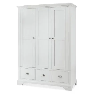 Hampstead 3 Door Combi Wardrobe - White