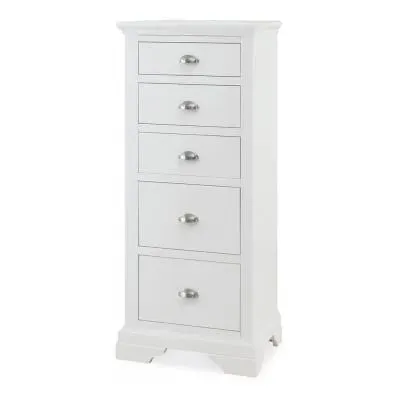 Hampstead 5 Drawer Tall Chest - White