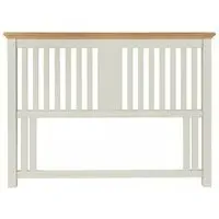 Hampstead Double Slatted Headboard - Soft Grey, Oak