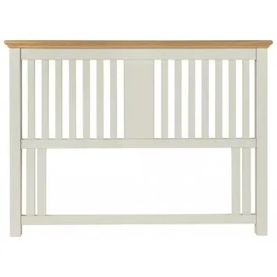 Hampstead Double Slatted Headboard - Soft Grey, Oak image