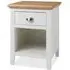 Hampstead Two Tone 1 Drawer Bedside Cabinet - Ivory, Oak