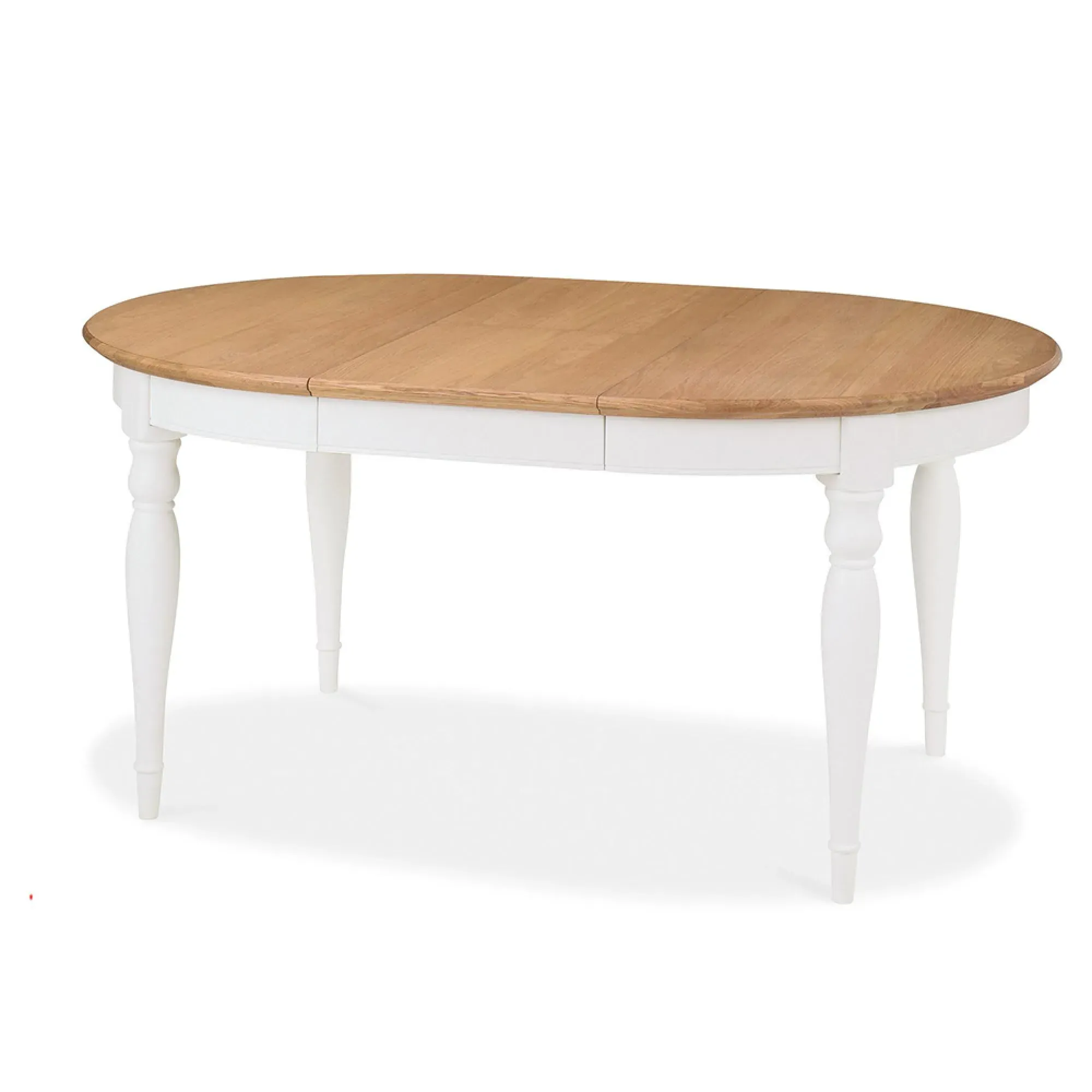 Hampstead Two Tone 6 Seater Extendable Dining Table - Ivory, Oak