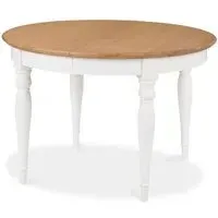 Hampstead Two Tone 6 Seater Extendable Dining Table - Ivory, Oak