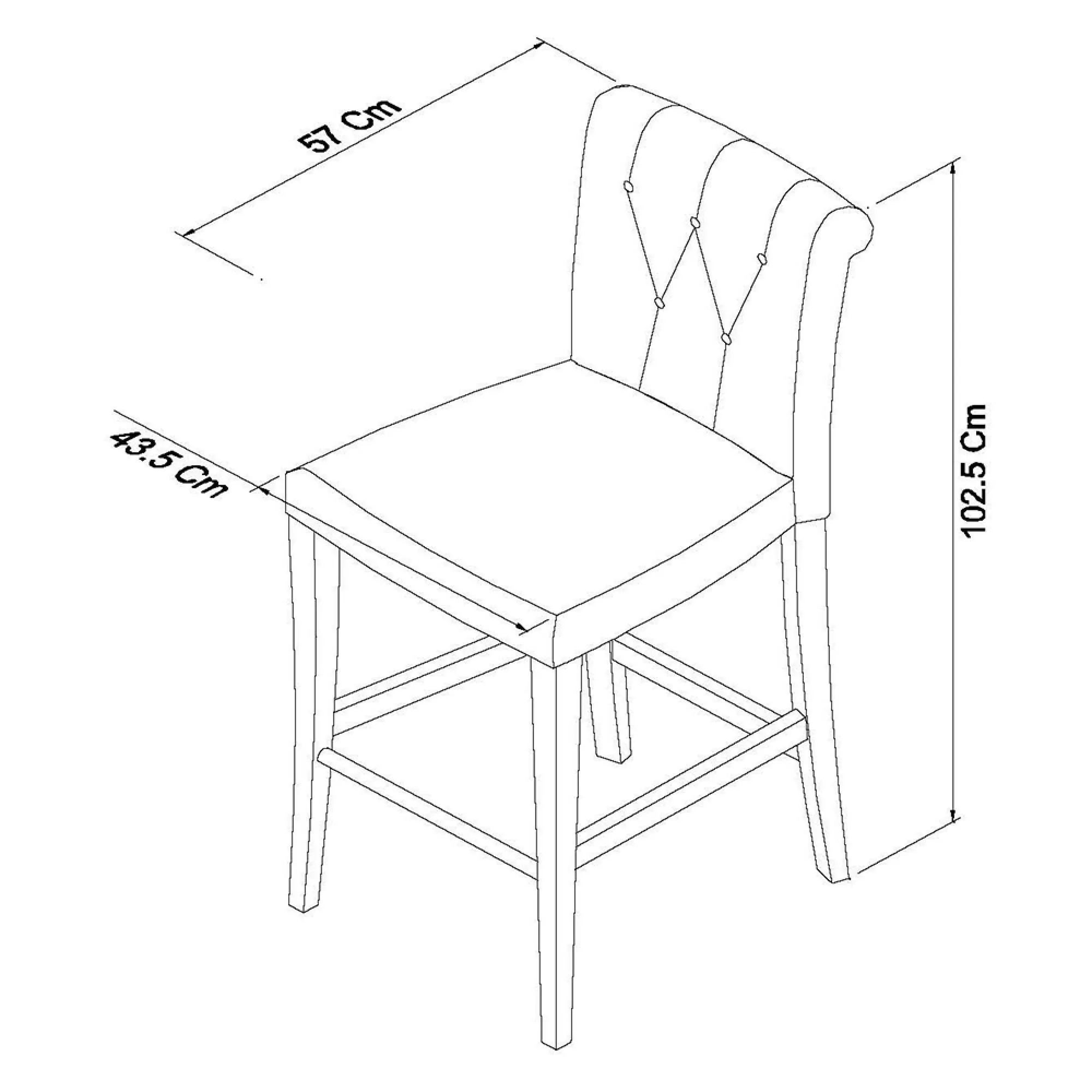 Hampstead Two Tone Upholstered Barstool - Ivory, Bonded Leather