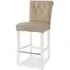 Hampstead Two Tone Upholstered Barstool - Ivory, Bonded Leather